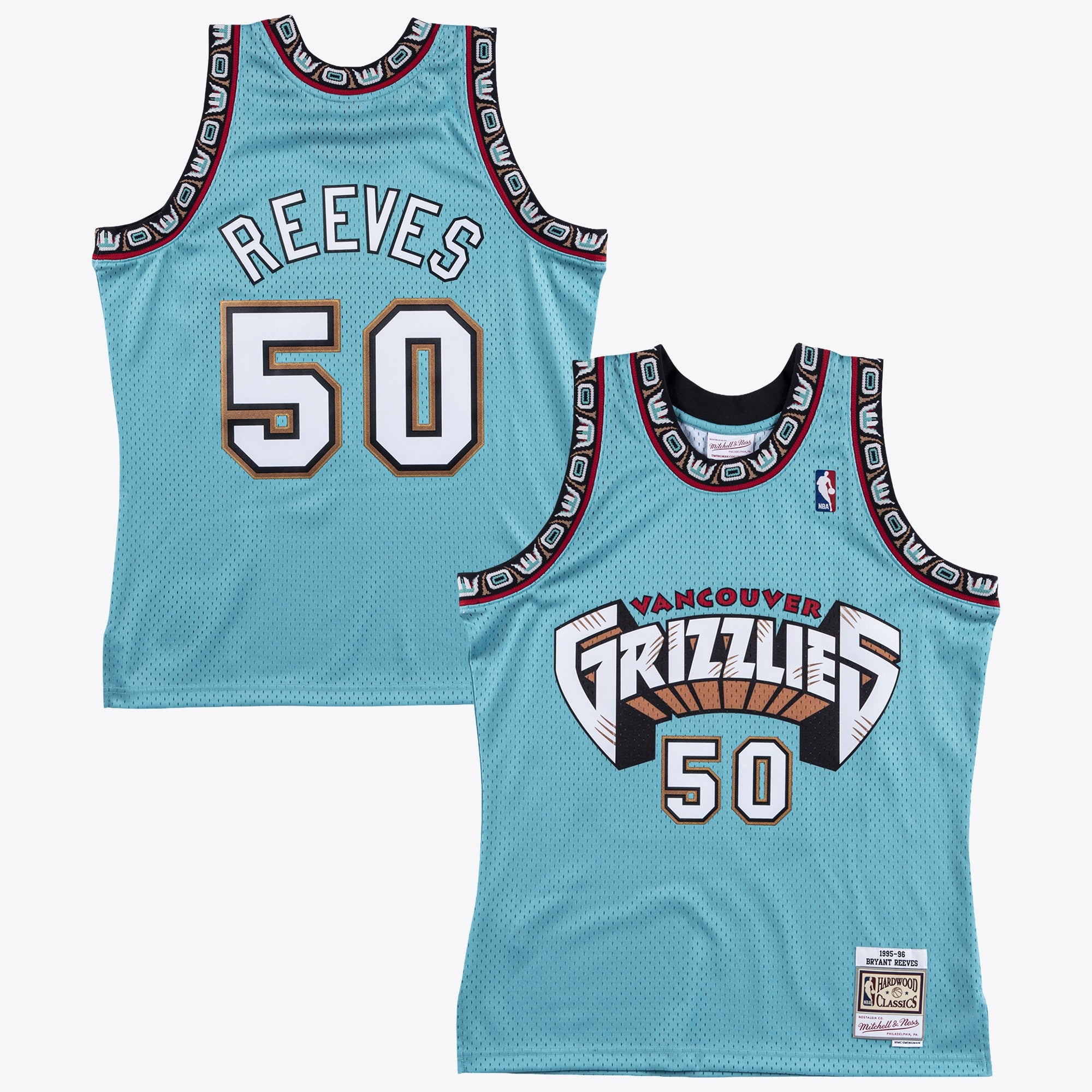 Bryant Reeves Vancouver Grizzlies 1995 Authentic Swingman Jersey - Teal