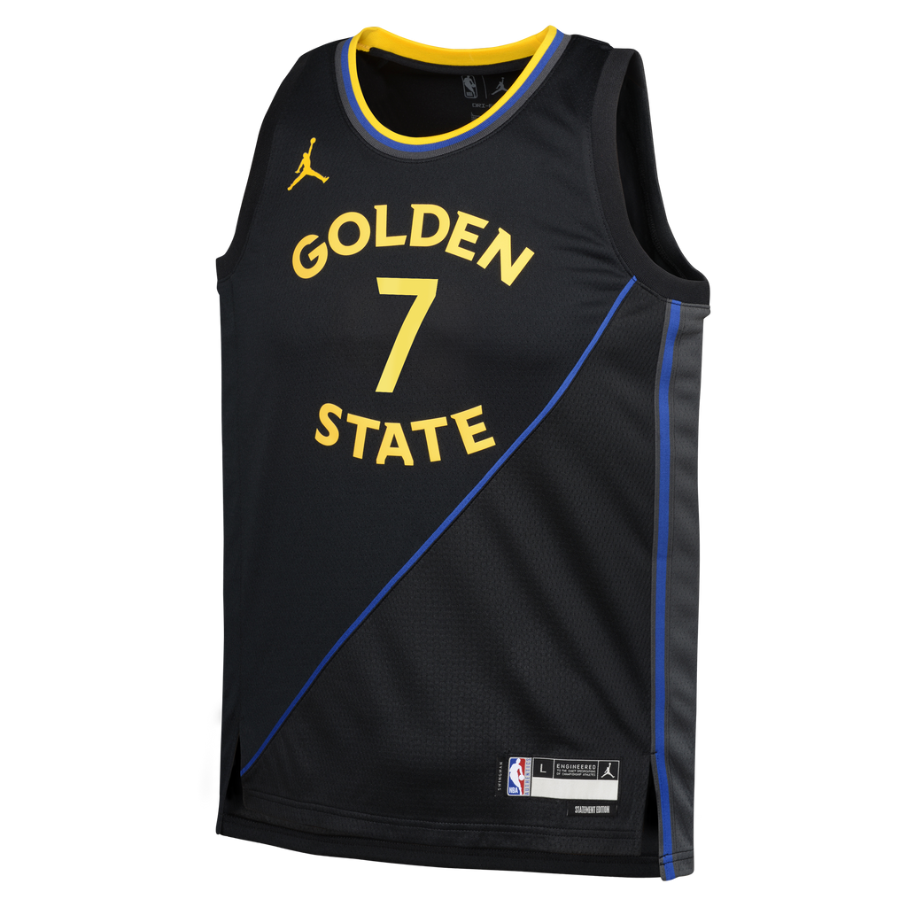 Kristaps Porziņģis Golden State Warriors Statement Edition Swingman Jersey - Black - Youth