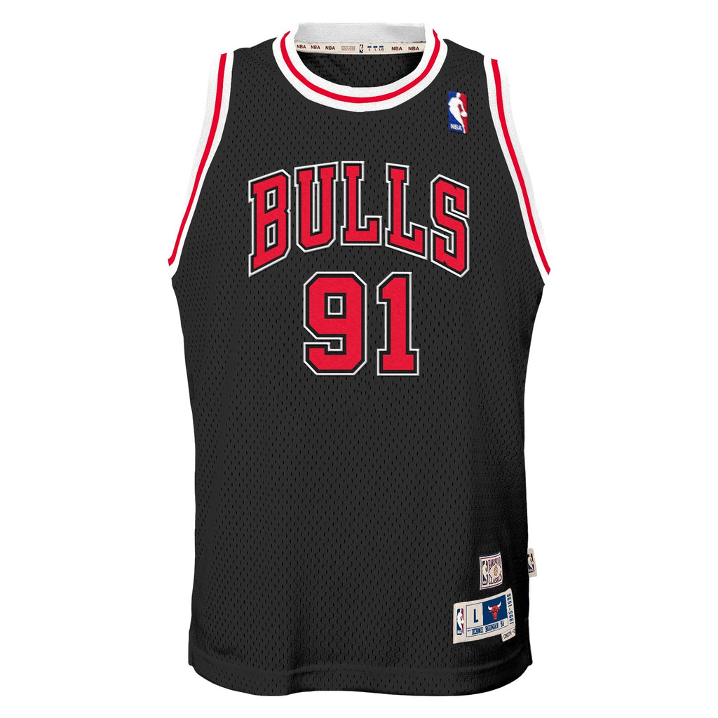 Dennis Rodman Chicago Bulls 1997-98 Hardwood Classics Alternate Swingman Jersey - Black - Youth