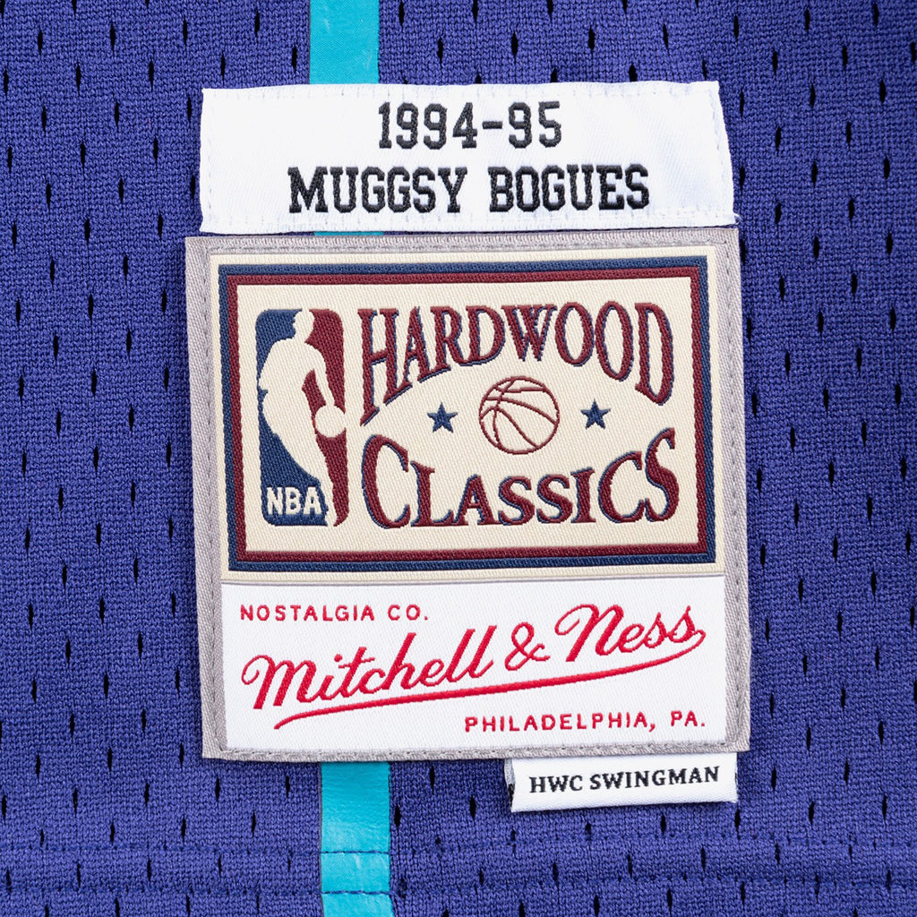 Muggsy Bogues Charlotte Hornets 1994 Authentic Swingman Alternate Jersey - Purple