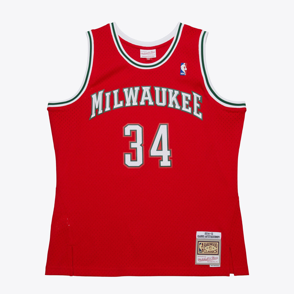 Giannis Antetokounmpo Milwaukee Bucks 2014 Dark Alternate Authentic Jersey - Red