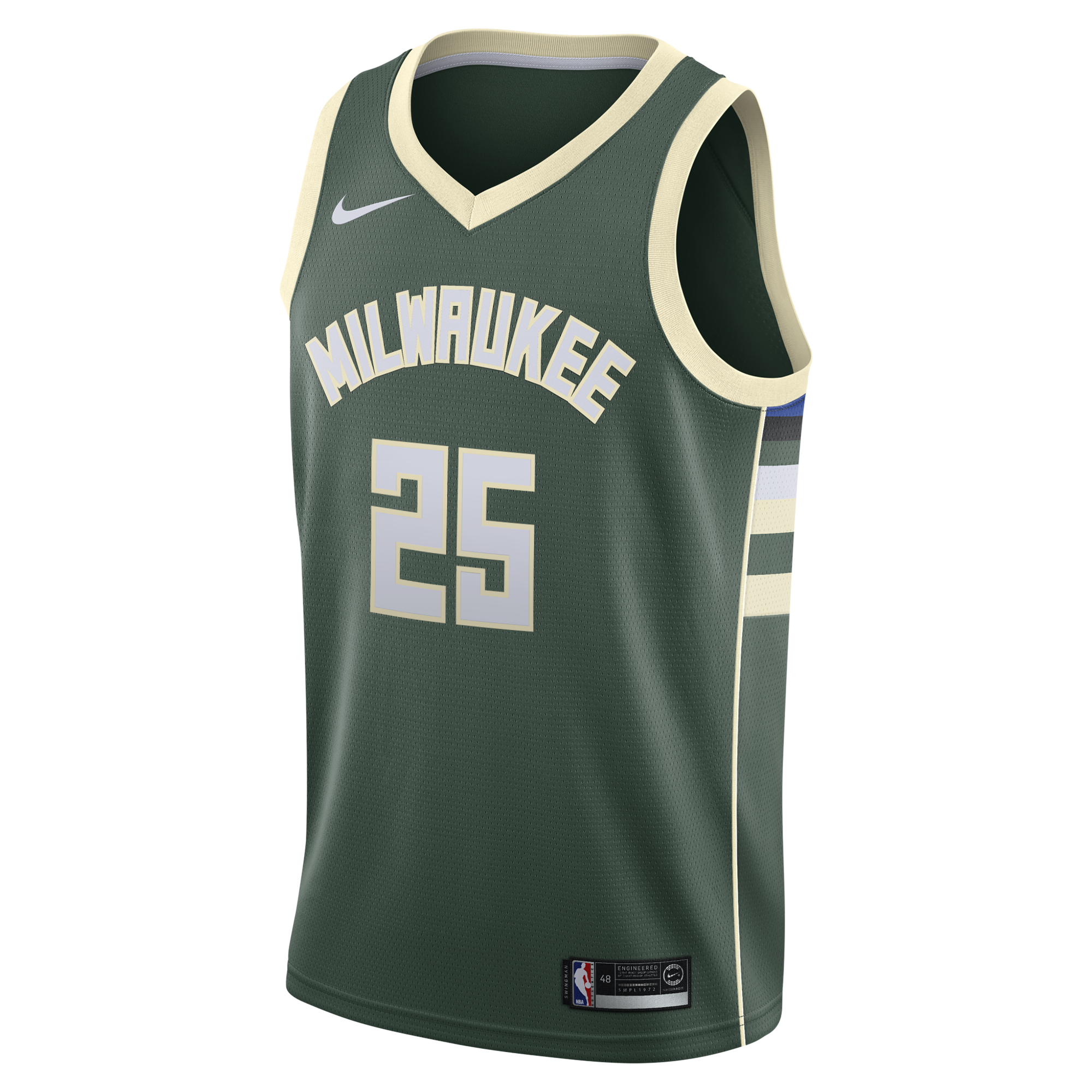 Kasparas Jakučionis Milwaukee Bucks Icon Edition Swingman Jersey - White - Youth
