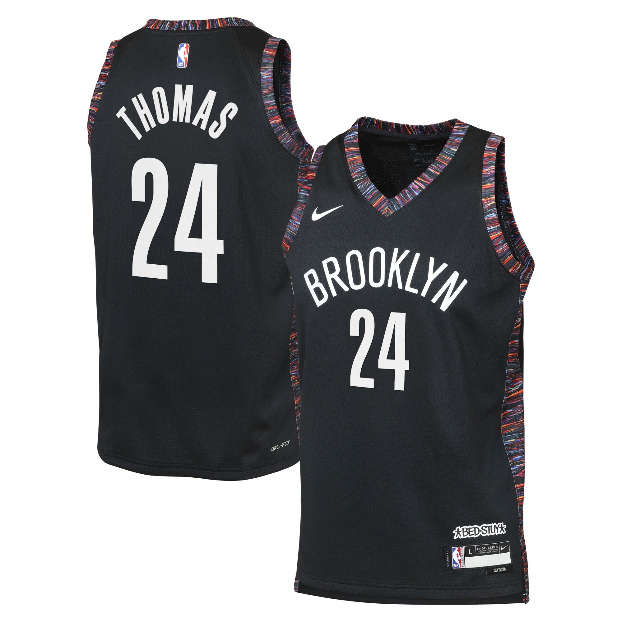 Cam Thomas Brooklyn Nets 2025/26 City Edition Swingman Jersey - Black - Youth