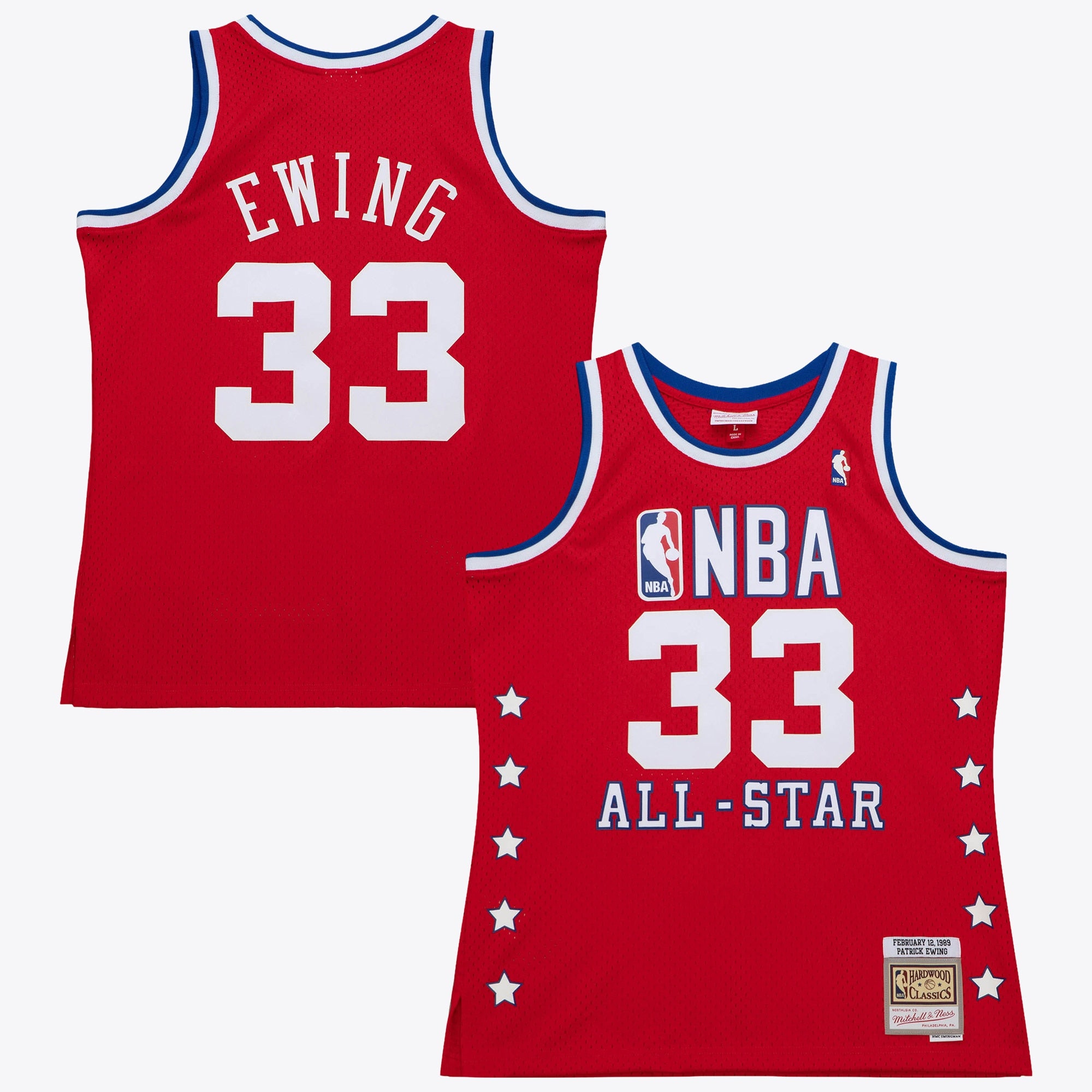 Patrick Ewing New York Knicks 1989 All-Star Authentic Swingman Jersey - Scarlet