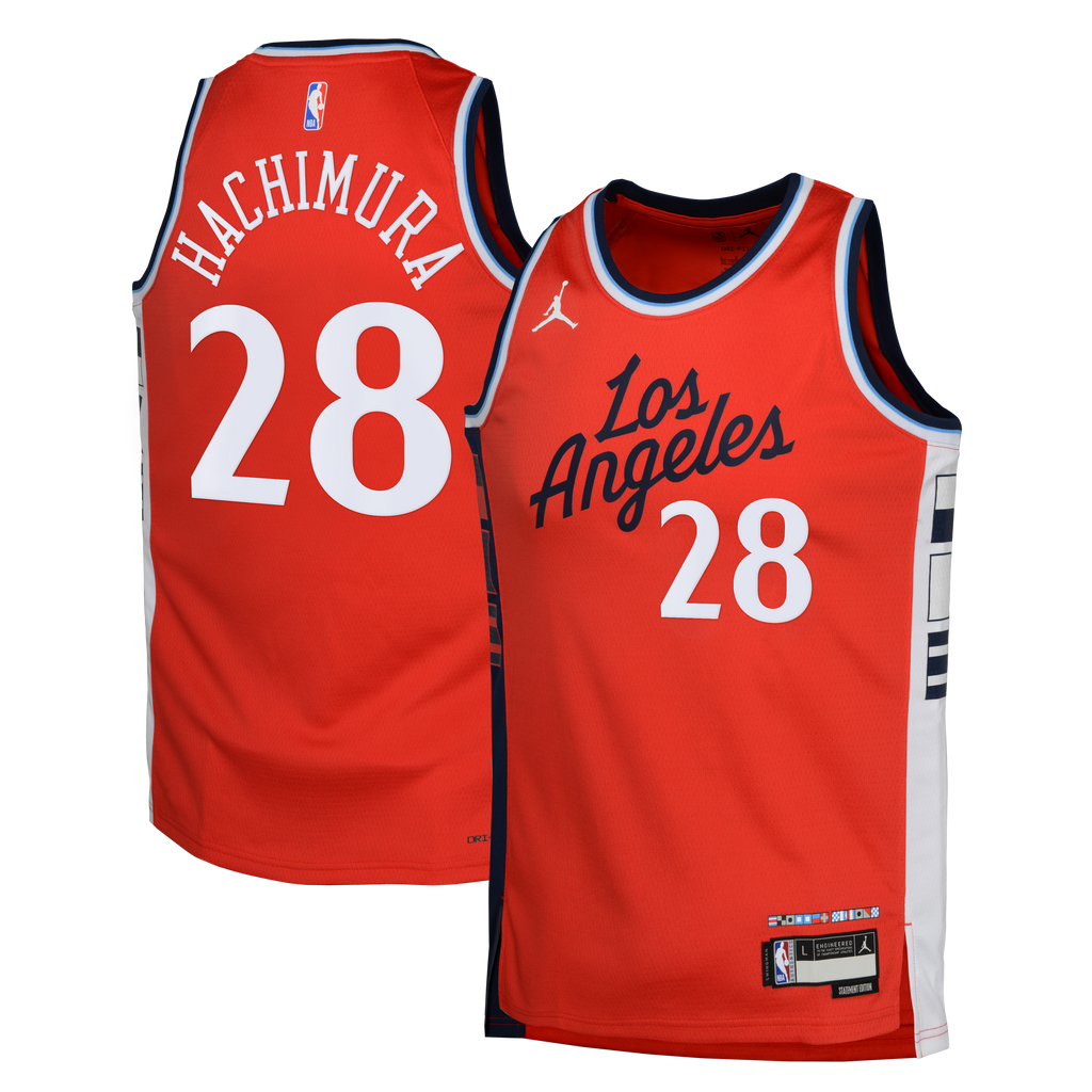 Rui Hachimura Los Angeles Clippers Statement Edition Swingman Jersey - Red - Youth
