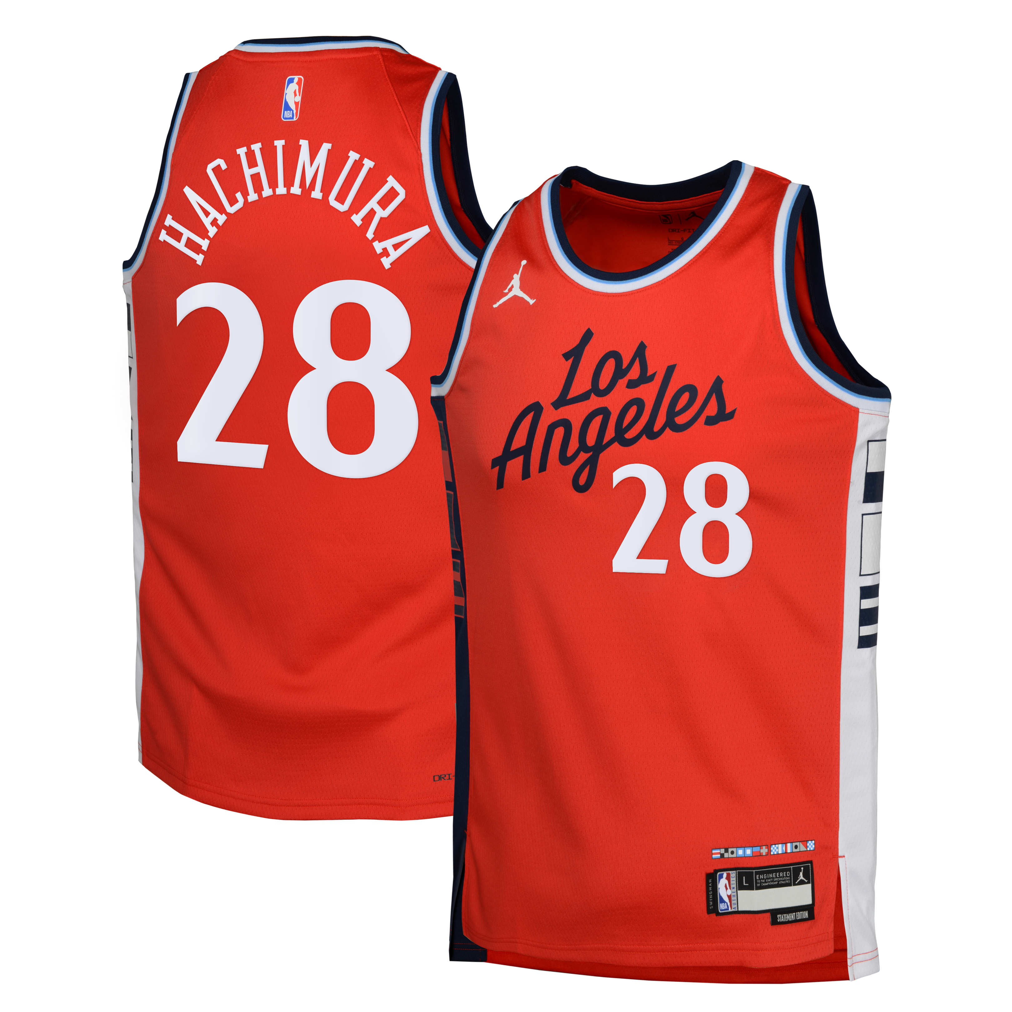 Rui Hachimura Los Angeles Clippers Statement Edition Swingman Jersey - Red - Youth