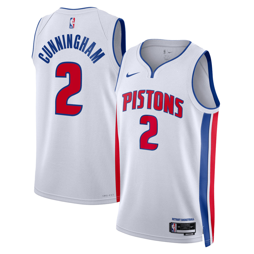 Cade Cunningham Detroit Pistons Association Edition Swingman Jersey - White - Unisex