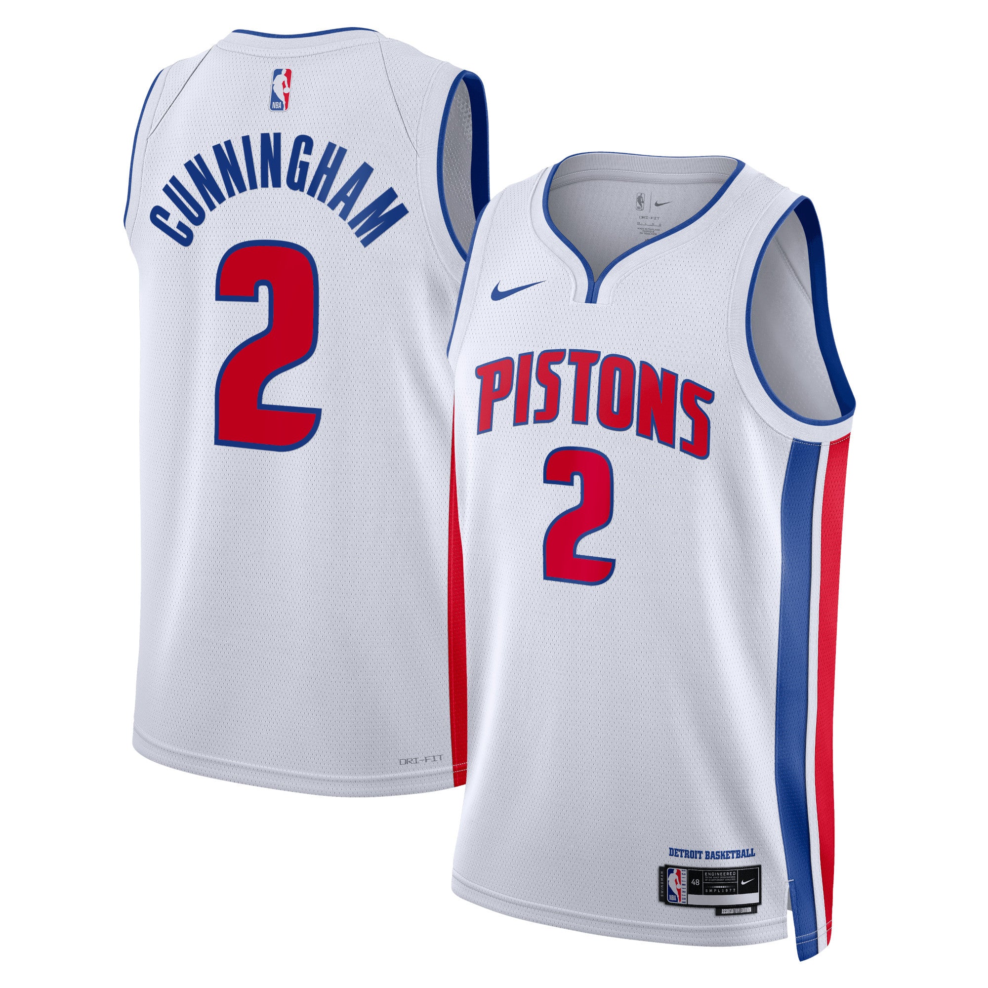Cade Cunningham Detroit Pistons Association Edition Swingman Jersey - White - Unisex