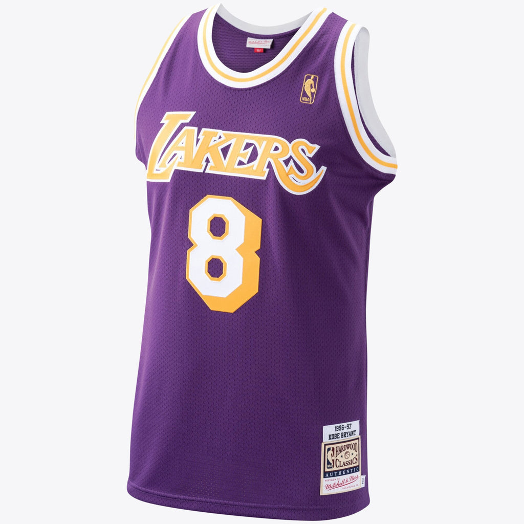 Kobe Bryant Hardwood Classic Los Angeles Lakers 1996-97 Authentic Jersey - Purple - Mens