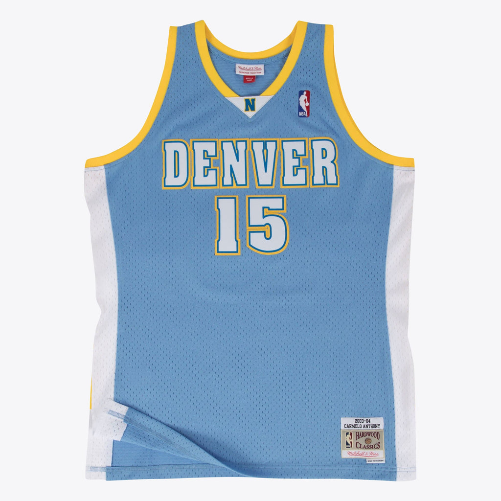Carmelo Anthony Denver Nuggets 2003-04 Hardwood Classics Swingman Road Jersey - Blue - Mens