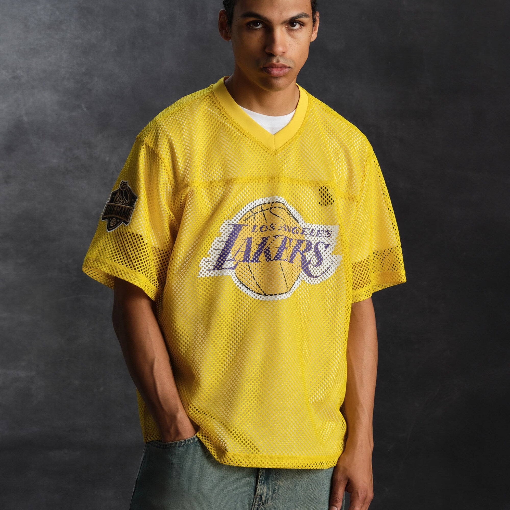 Los Angeles Lakers OVO Mesh Football Jersey - Mens