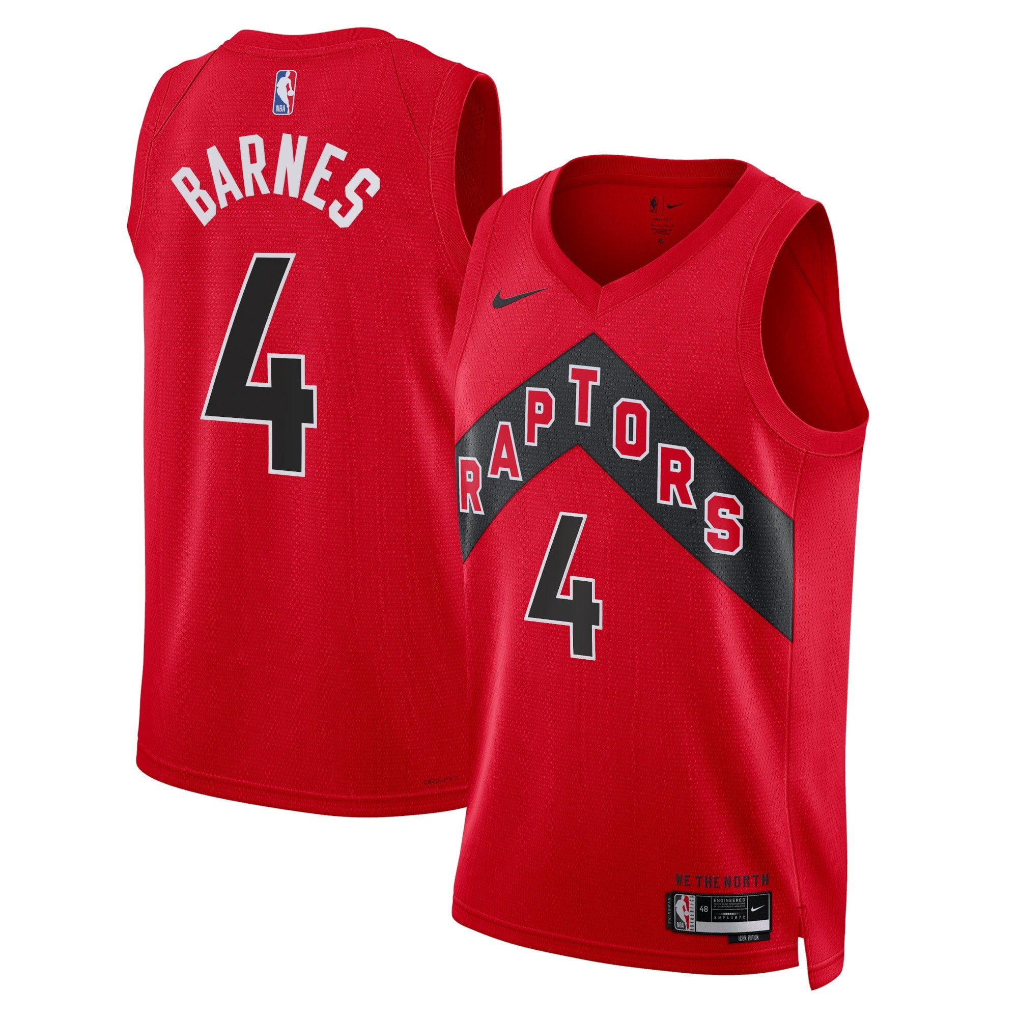 Scottie Barnes Toronto Raptors Icon Edition Swingman Jersey - Red - Unisex