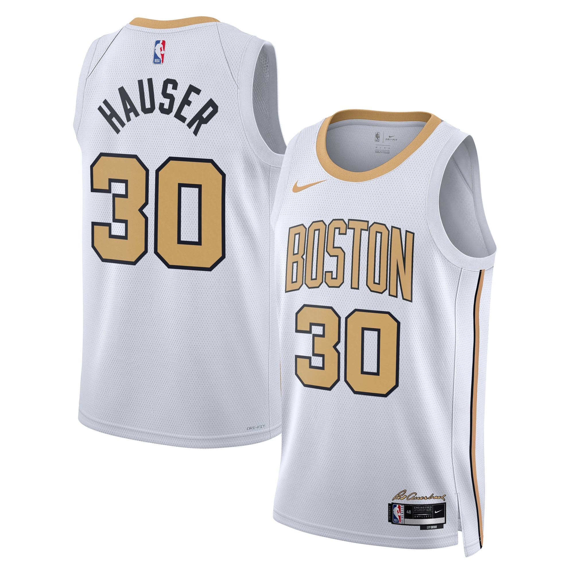 Sam Hauser Boston Celtics 2025/26 City Edition Swingman Jersey - White - Unisex