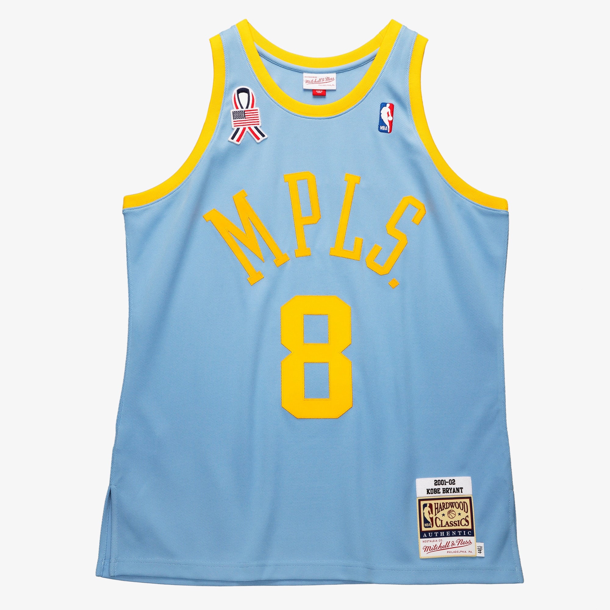 Kobe Bryant Powder Los Angeles Lakers 2001/02 Hardwood Classics Authentic Jersey - Mens