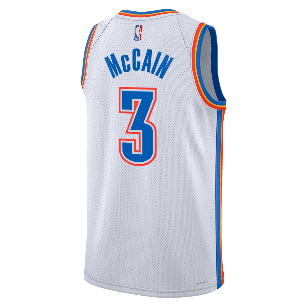 Jared McCain Oklahoma City Thunder Association Edition Swingman Jersey - White - Unisex