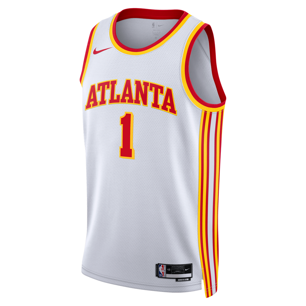 Jalen Johnson Atlanta Hawks Association Edition Swingman Jersey - White - Unisex