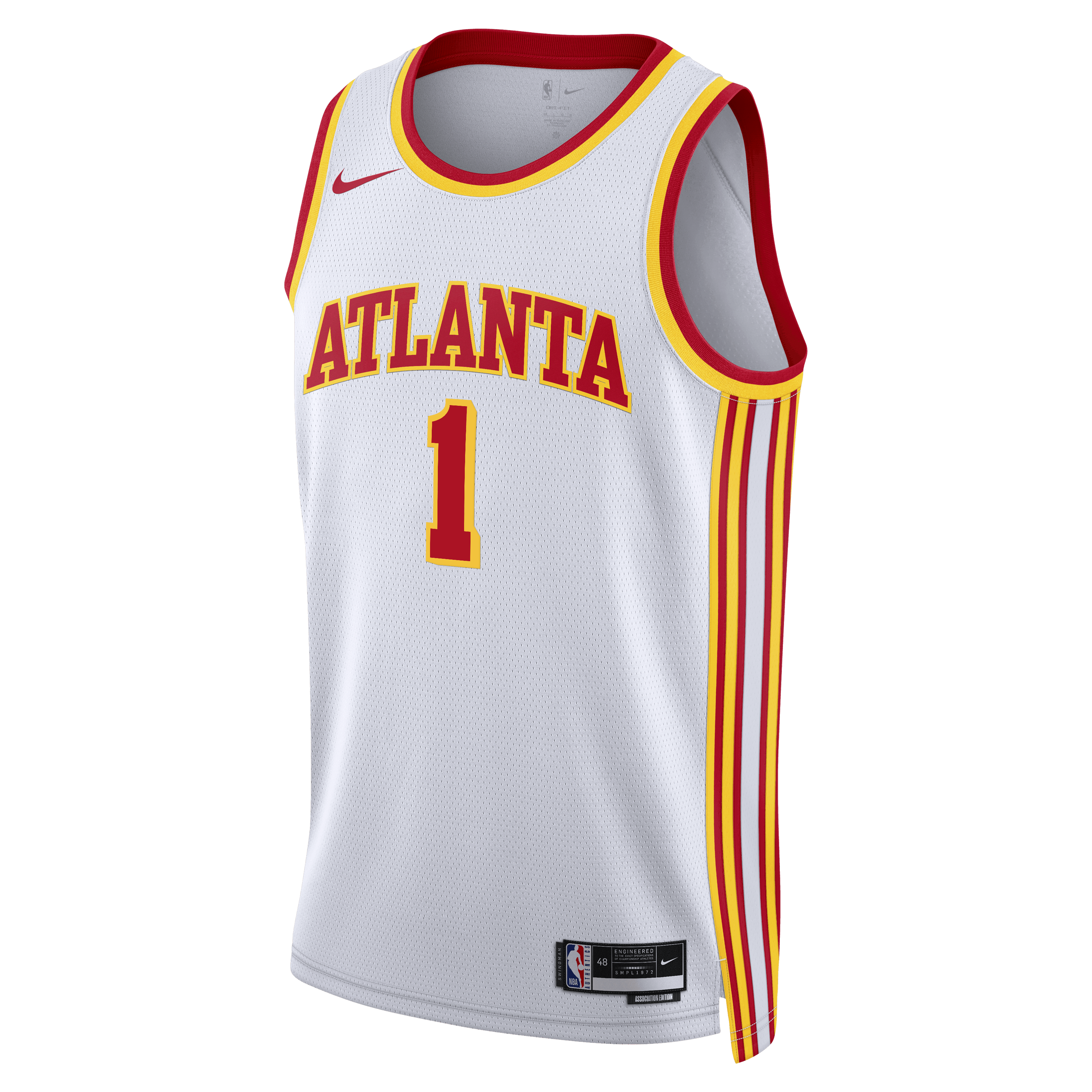 Jalen Johnson Atlanta Hawks Association Edition Swingman Jersey - White - Unisex