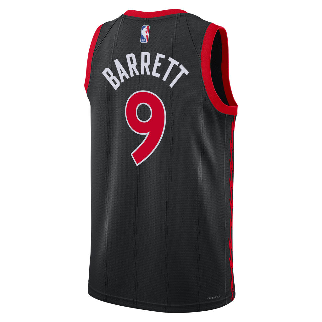 RJ Barrett Toronto Raptors Statement Edition Swingman Jersey - Black - Unisex