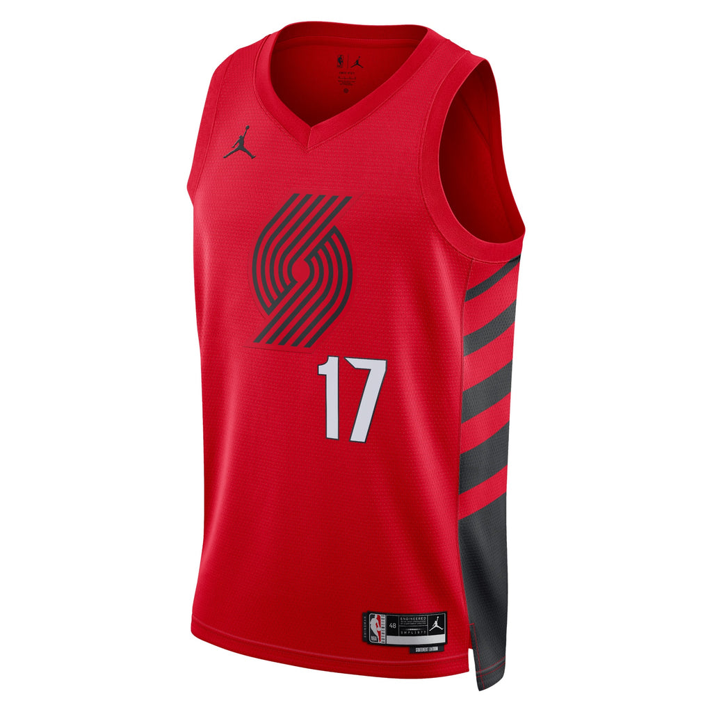 Shaedon Sharpe Portland Trail Blazers Statement Edition Swingman Jersey - Red - Unisex