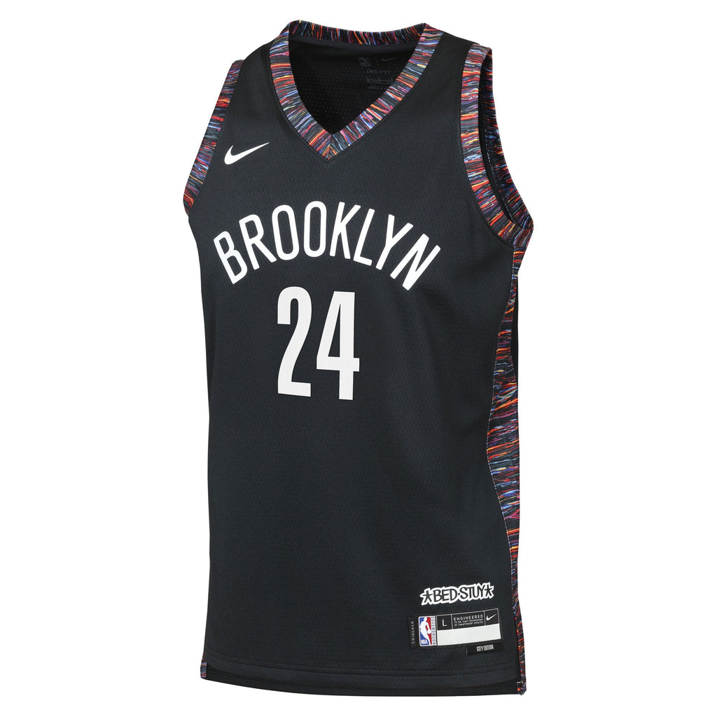 Cam Thomas Brooklyn Nets 2025/26 City Edition Swingman Jersey - Black - Youth