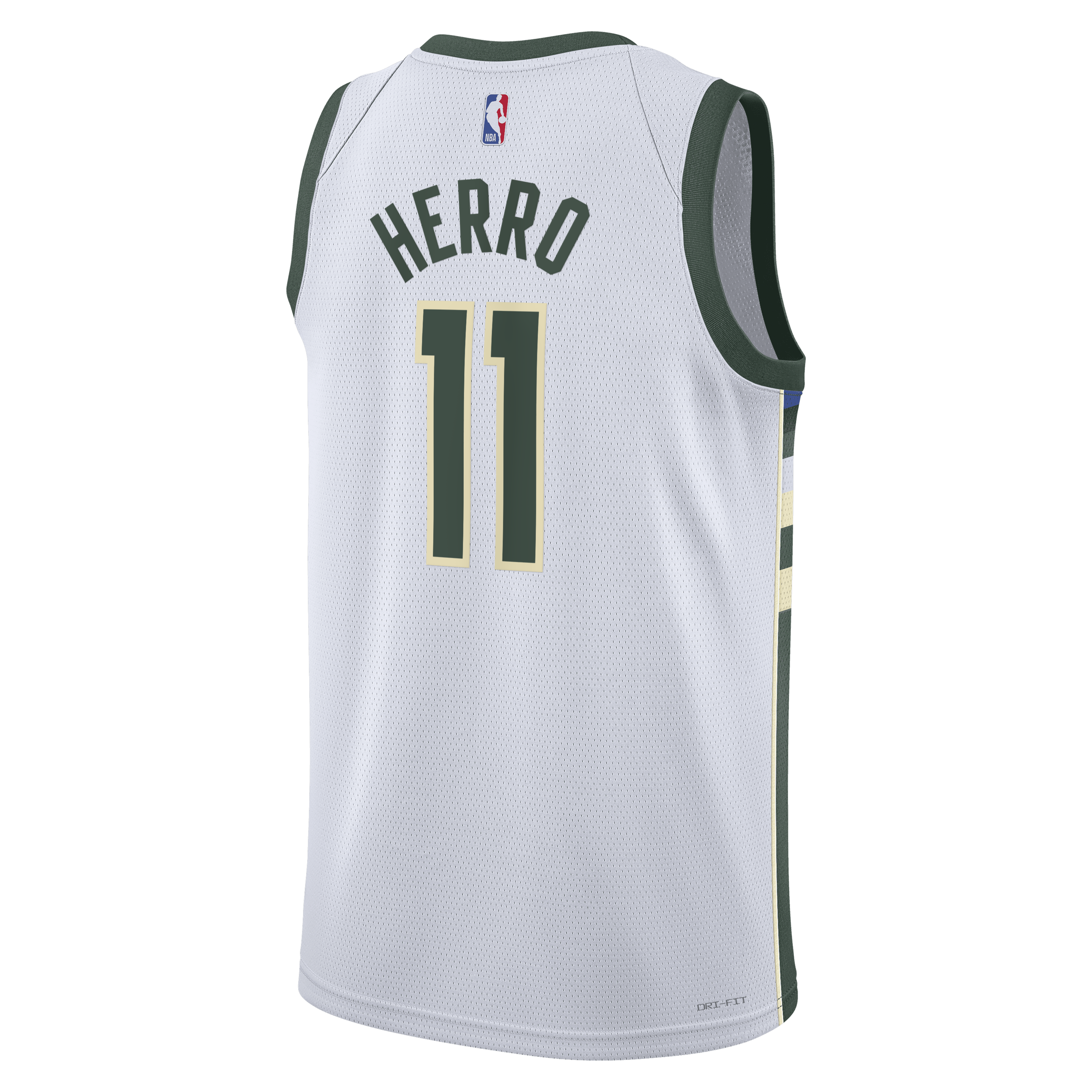 Tyler Herro Milwaukee Bucks Association Edition Swingman Jersey - White - Unisex