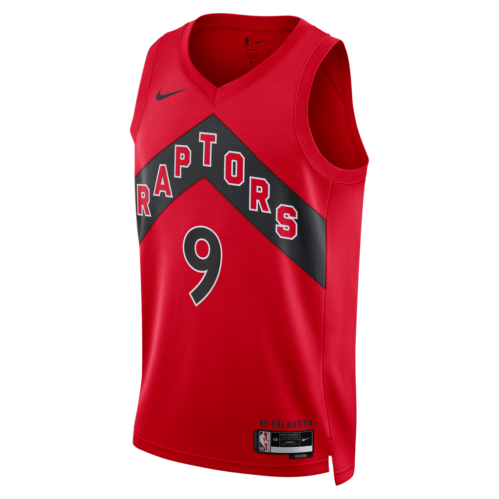 RJ Barrett Toronto Raptors Icon Edition Swingman Jersey - Red - Unisex
