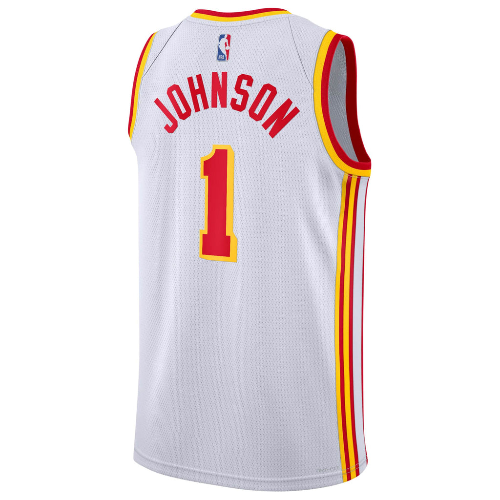 Jalen Johnson Atlanta Hawks Association Edition Swingman Jersey - White - Youth