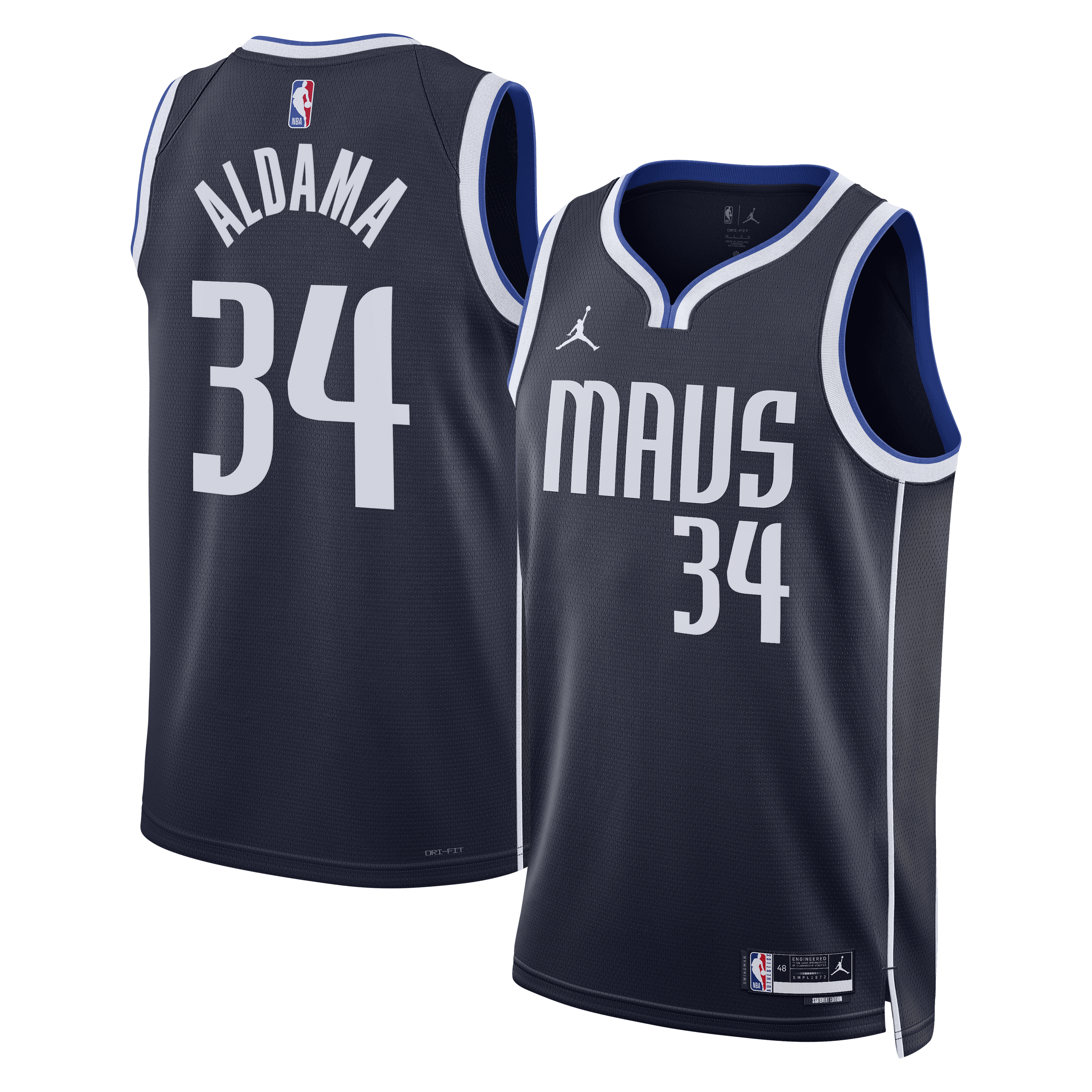 Santi Aldama Dallas Mavericks Statement Edition Swingman Jersey - Navy - Unisex