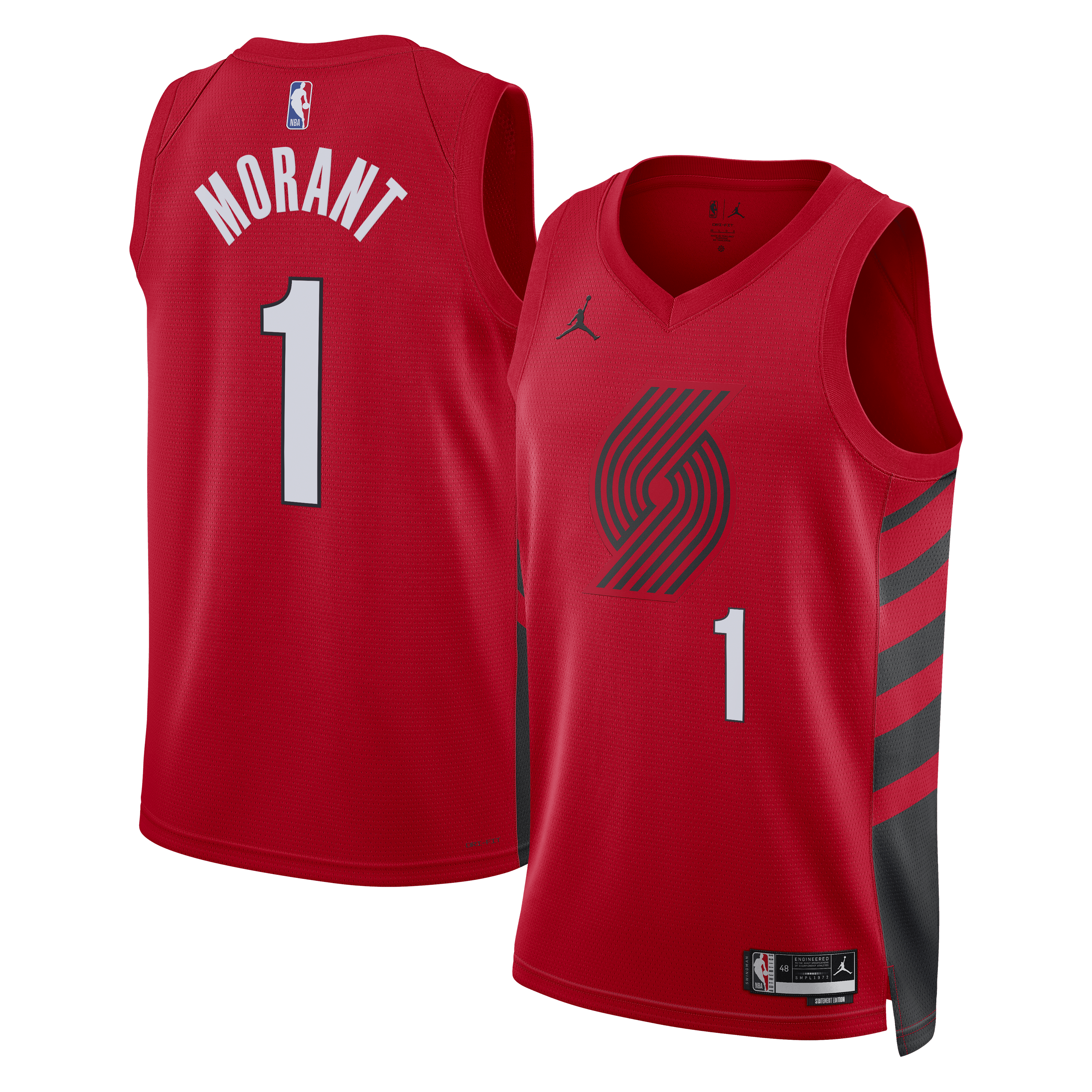Ja Morant Portland Trail Blazers Statement Edition Swingman Jersey - Red - Unisex
