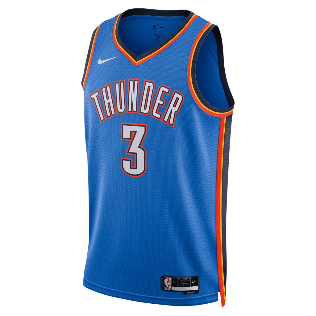 Jared McCain Oklahoma City Thunder Icon Edition Swingman Jersey - Blue - Unisex