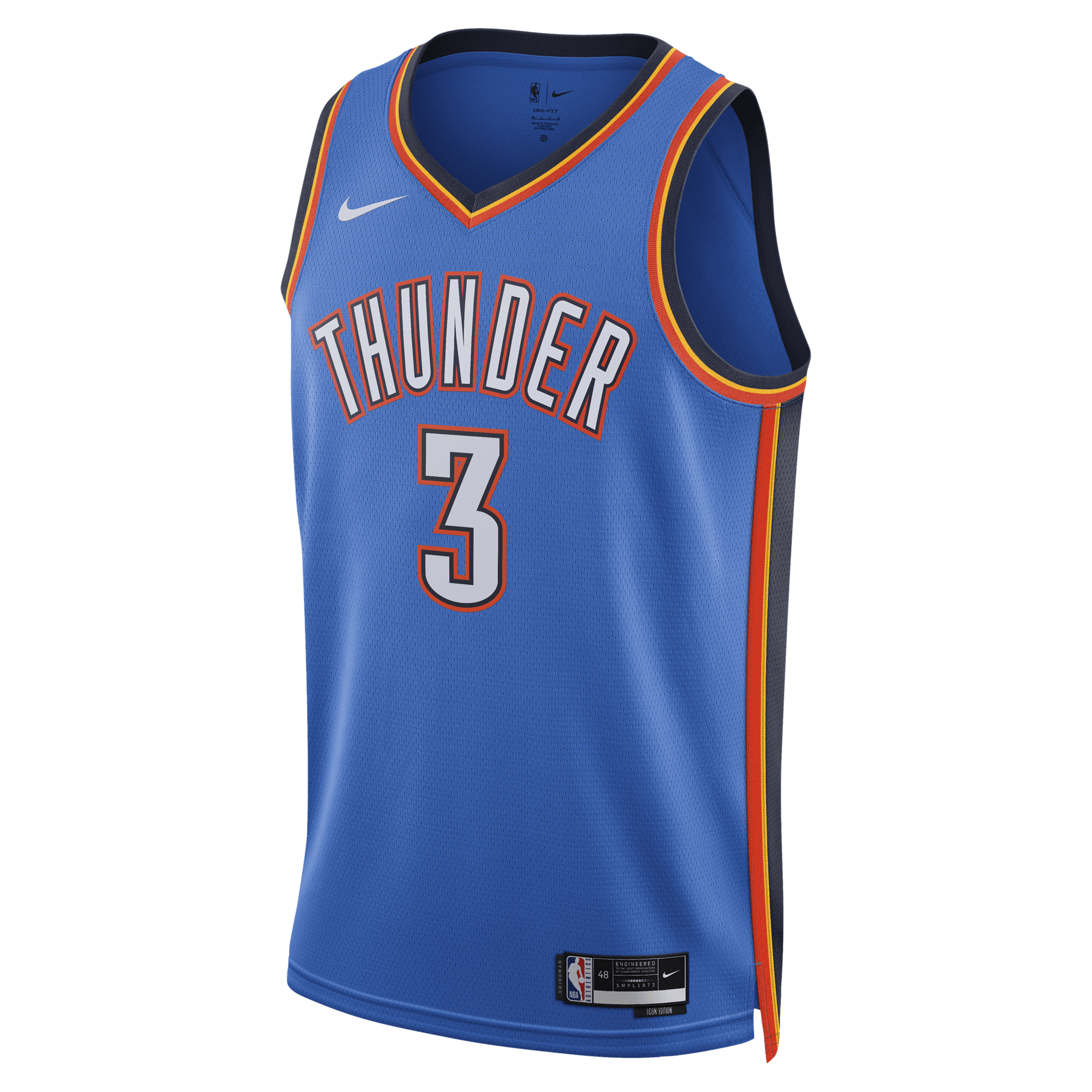 Jared McCain Oklahoma City Thunder Icon Edition Swingman Jersey - Blue - Unisex