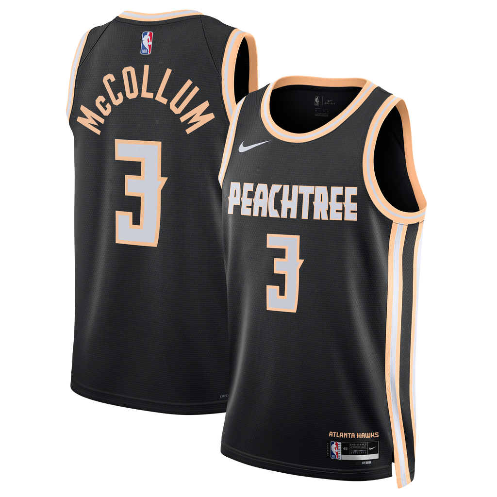 CJ McCollum Atlanta Hawks 2025/26 City Edition Swingman Jersey - Black - Unisex