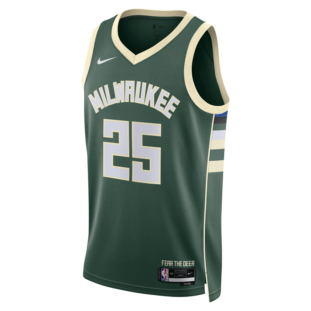 Kasparas Jakučionis Milwaukee Bucks Icon Edition Swingman Jersey - White - Unisex