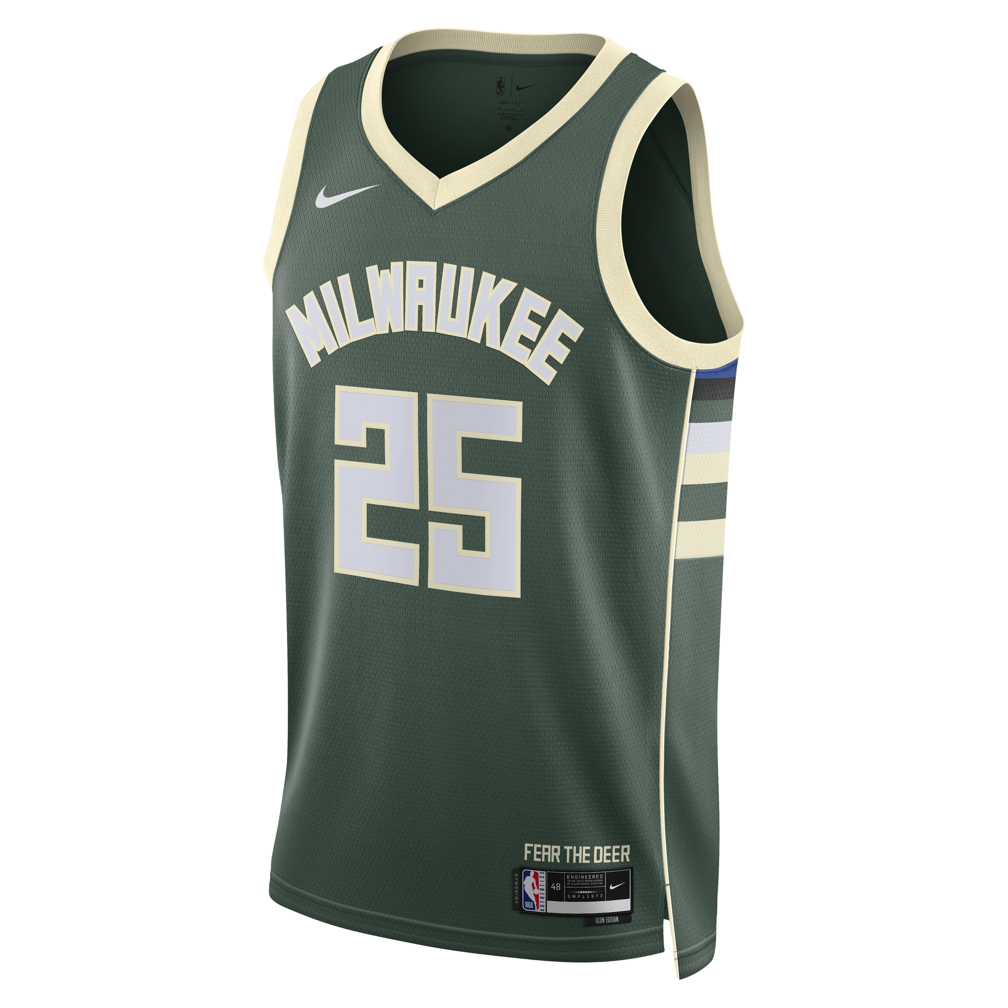 Kasparas Jakučionis Milwaukee Bucks Icon Edition Swingman Jersey - White - Unisex