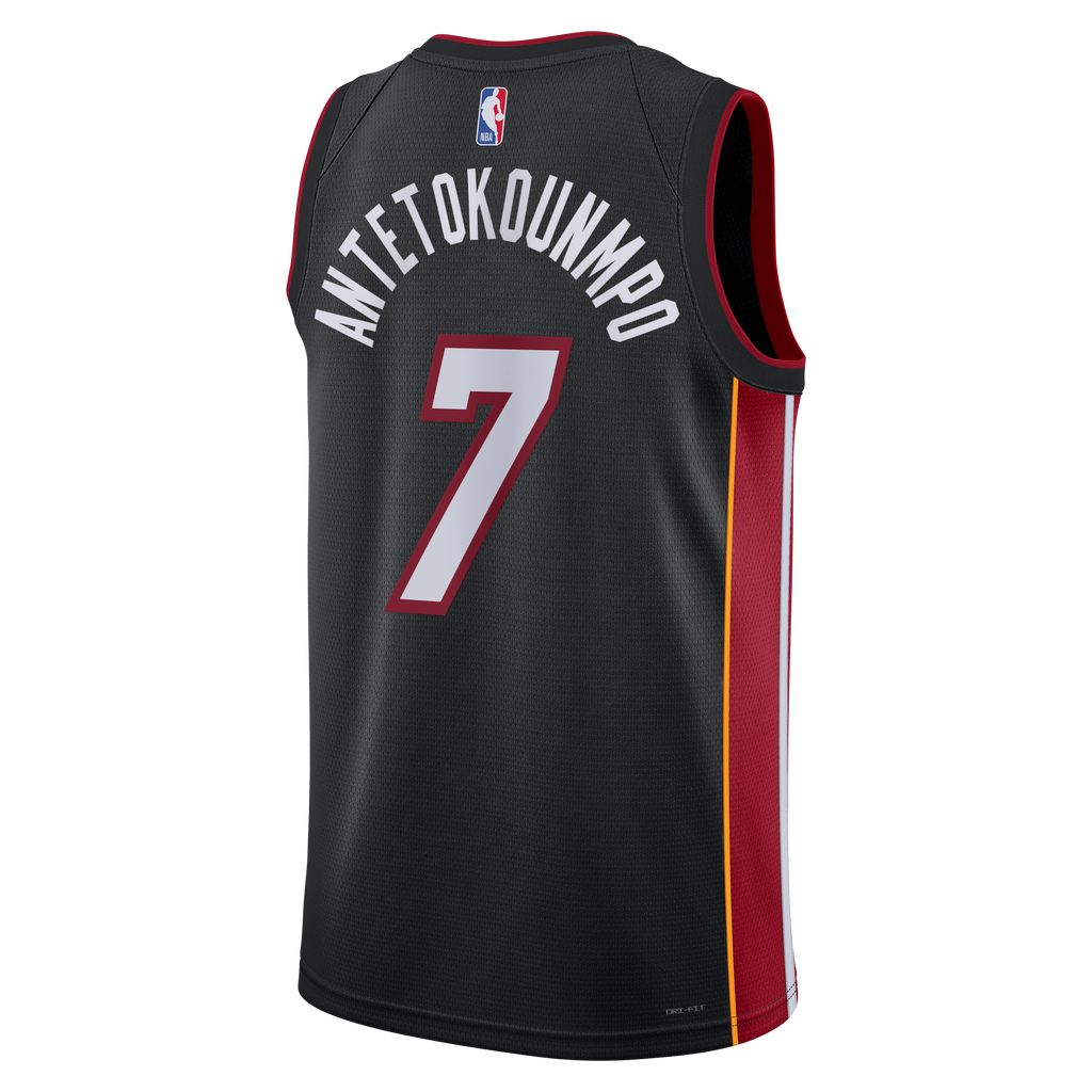 Giannis Antetokounmpo Miami Heat Icon Edition Swingman Jersey - Black - Unisex