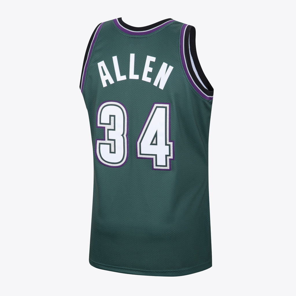 Ray Allen Milwaukee Bucks 1996 Hardwood Classics Alternate Swingman Jersey - Dark Green - Mens