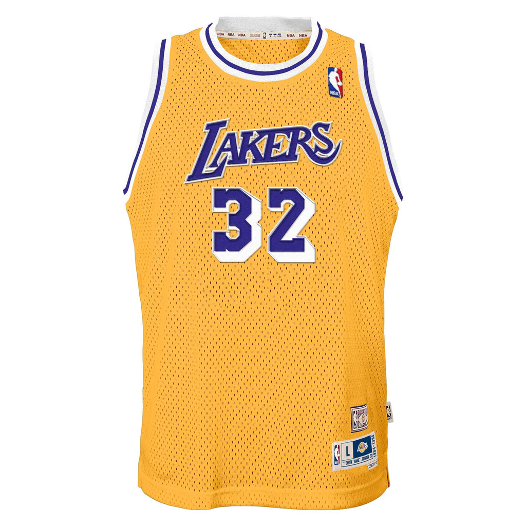 Magic Johnson Los Angeles Lakers 1984-85 Hardwood Classics Swingman Home Jersey - Light Gold - Youth