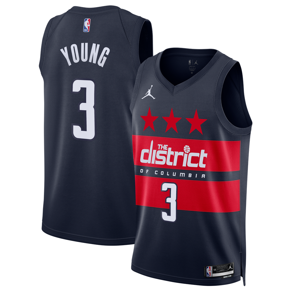 Trae Young Washington Wizards Statement Edition Swingman Jersey - Navy - Mens