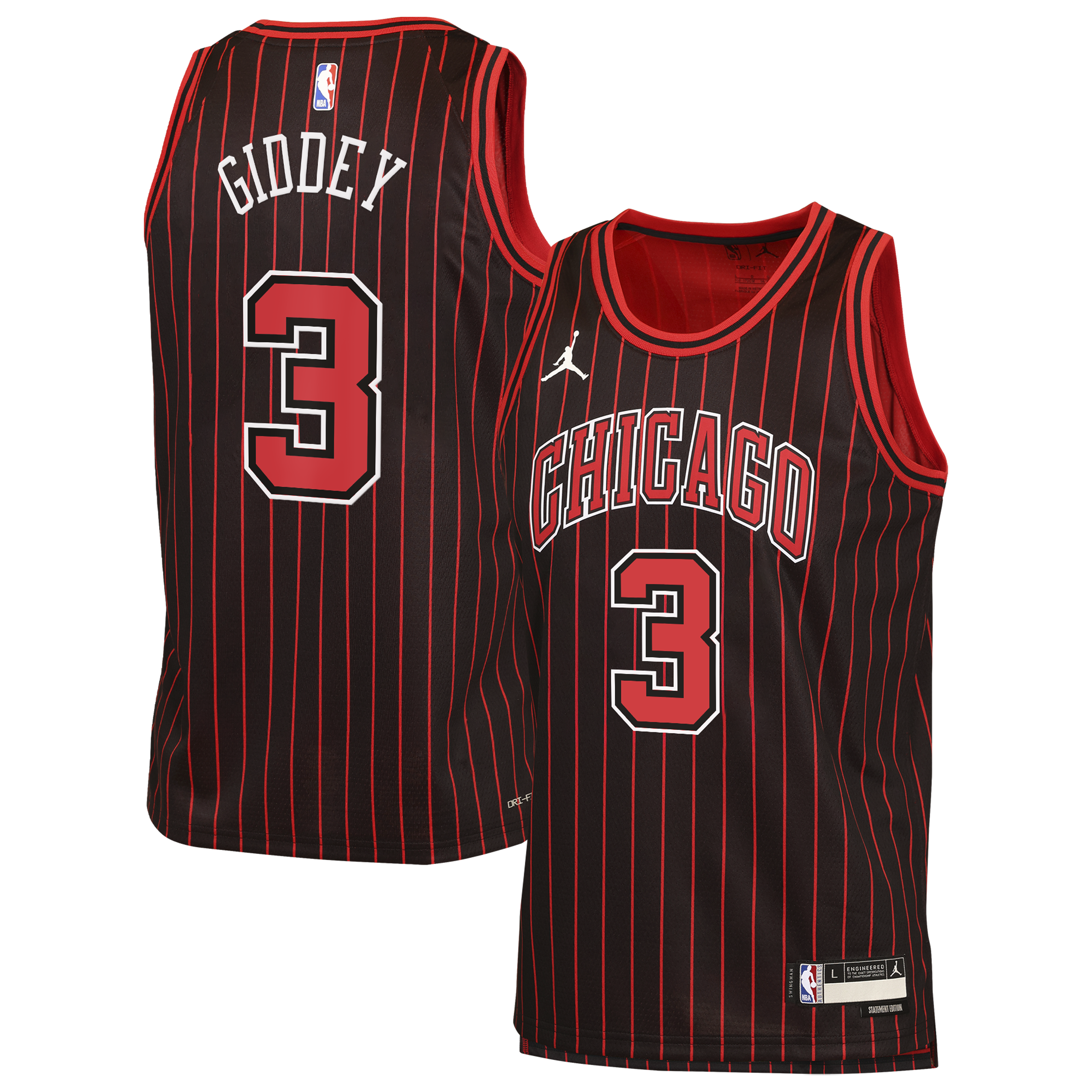 Josh Giddey Chicago Bulls Statement Edition Jersey - Black - Youth