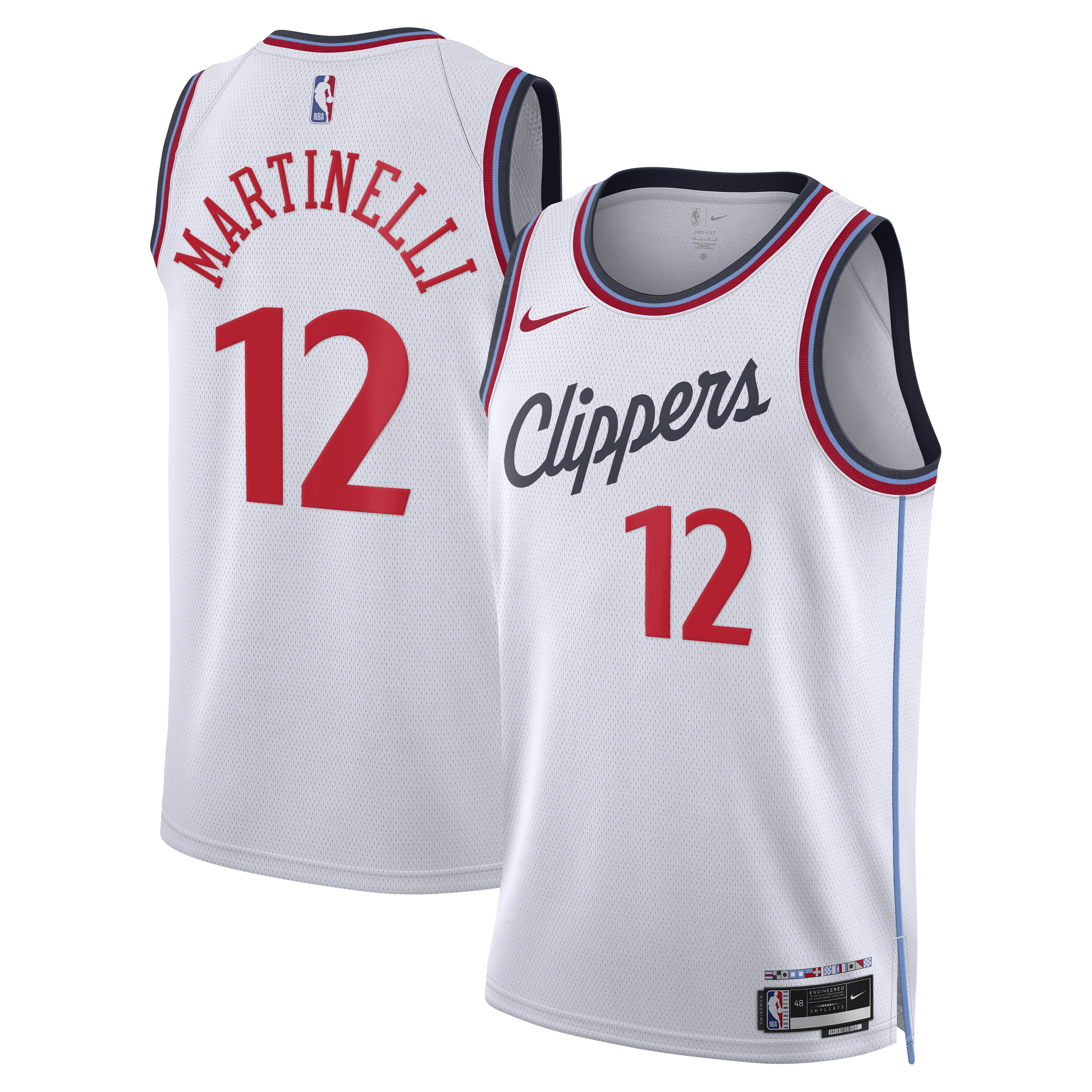 Nick Martinelli Los Angeles Clippers Association Edition Replica Swingman Jersey - White - Unisex
