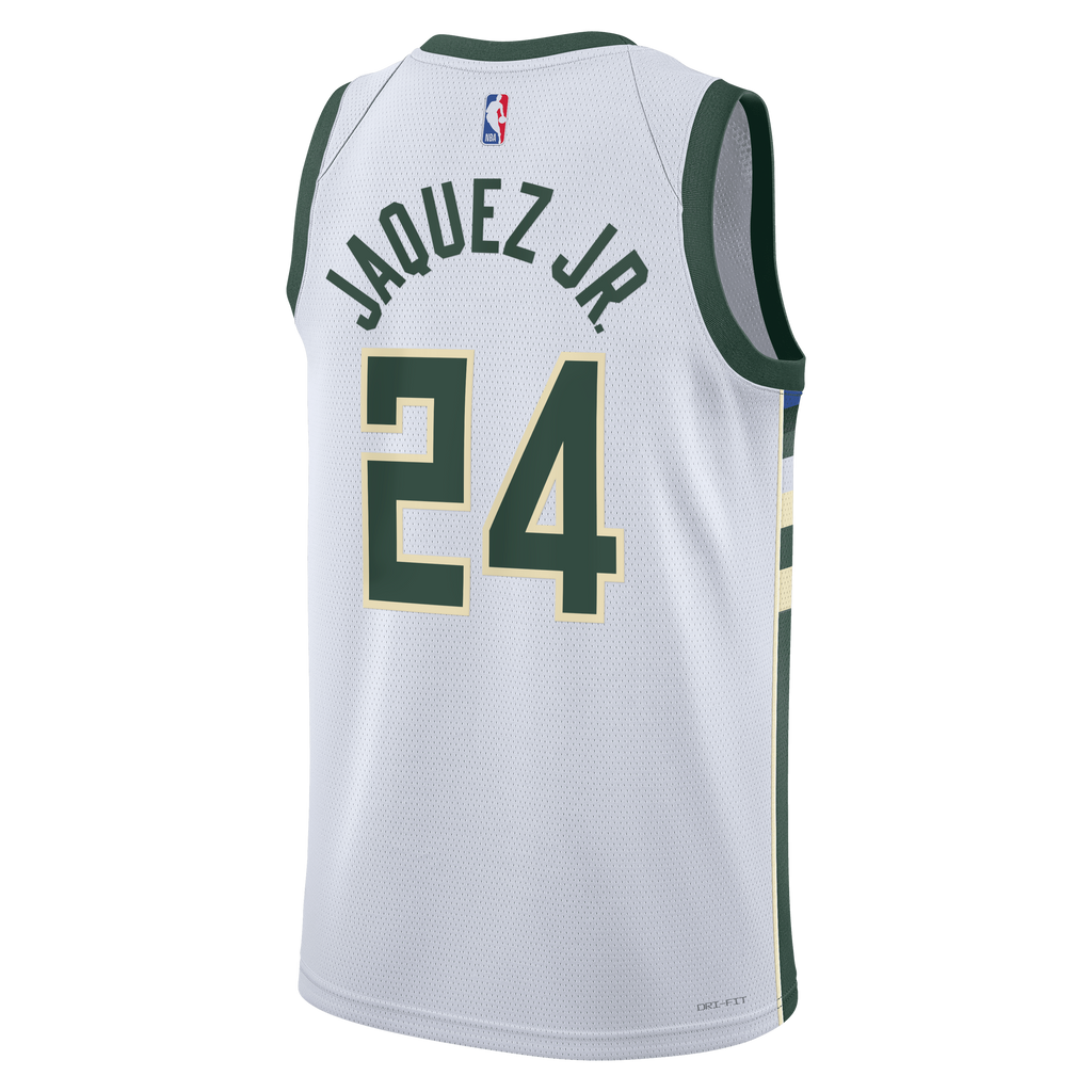 Jaime Jaquez Jr. Milwaukee Bucks Association Edition Swingman Jersey - White - Unisex