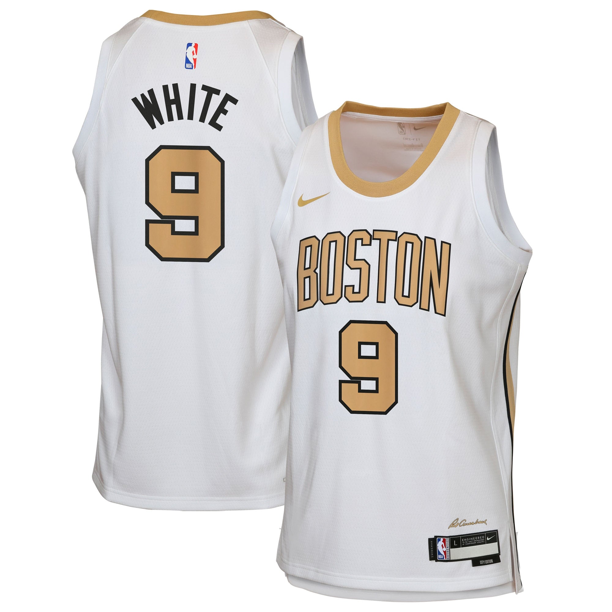 Derrick White Boston Celtics 2025/26 City Edition Swingman Jersey - White - Youth