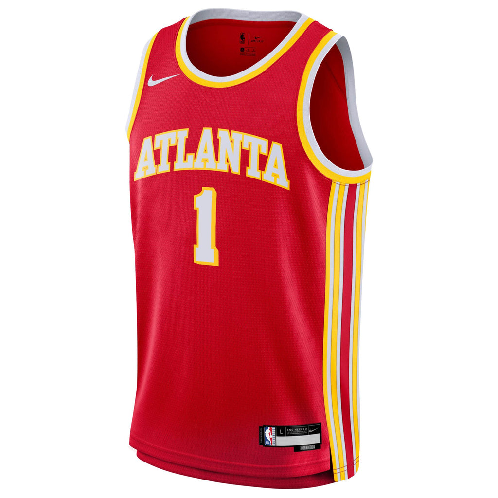 Jalen Johnson Atlanta Hawks Icon Edition Swingman Jersey - Red - Youth