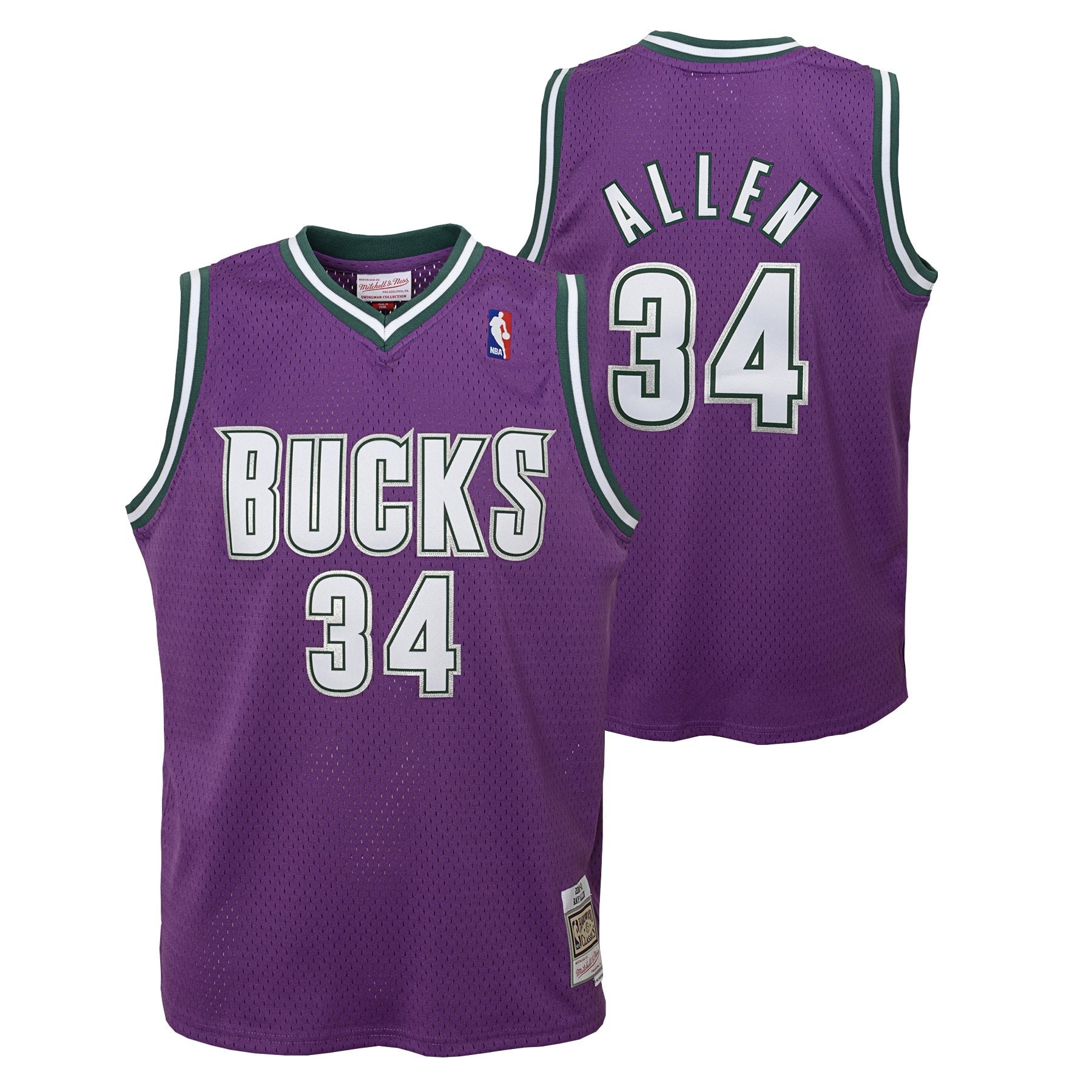 Ray Allen Milwaukee Bucks 1996-97 Hardwood Classics Swingman Jersey - Fir - Youth