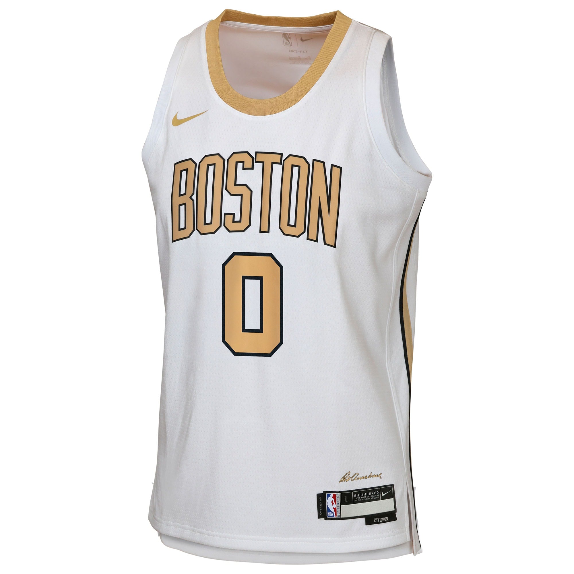 Jayson Tatum Boston Celtics 2025/26 City Edition Swingman Jersey - White - Youth