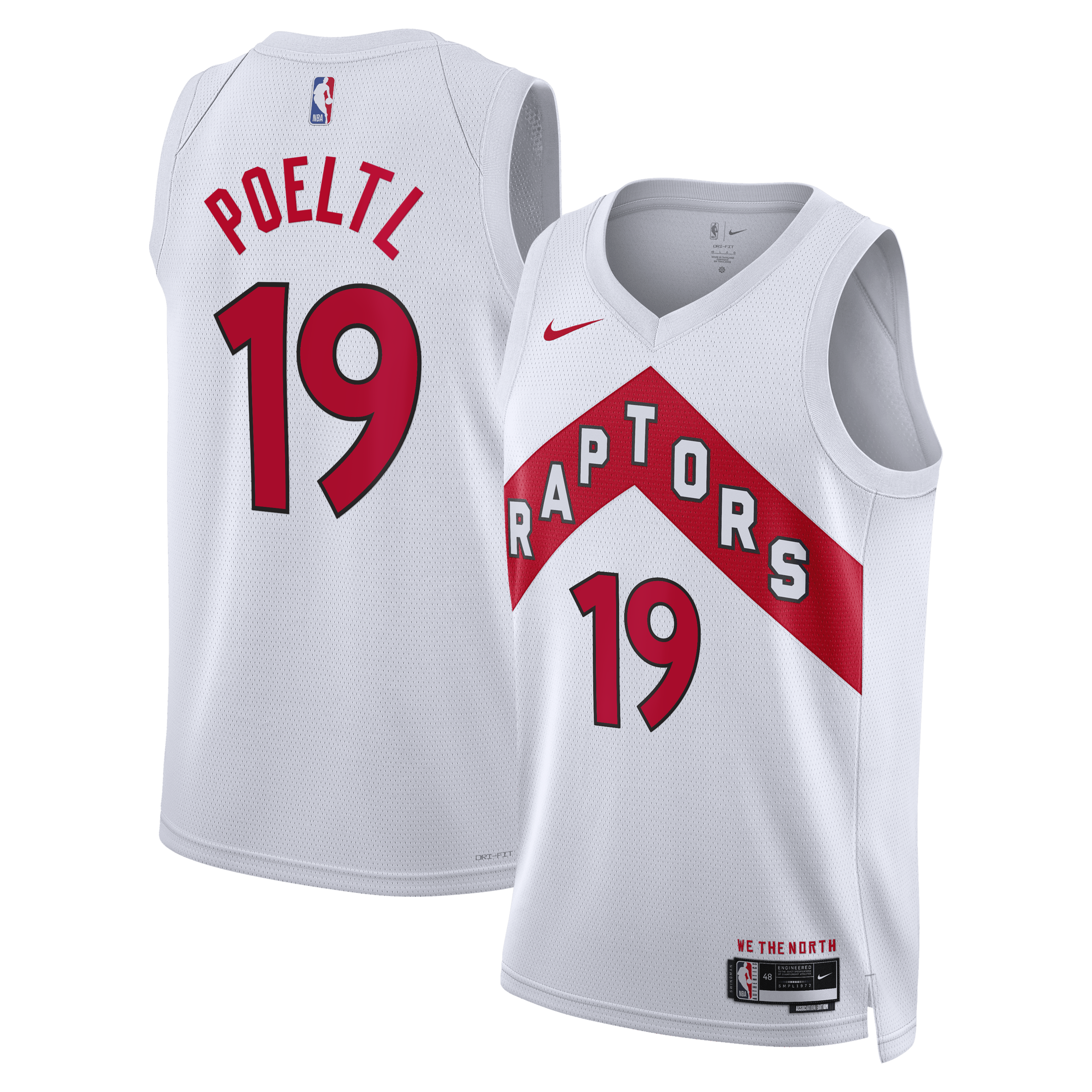 Jakob Poeltl Toronto Raptors Association Edition Swingman Jersey - White - Unisex