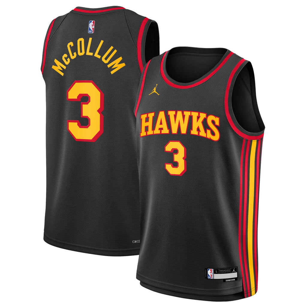 CJ McCollum Atlanta Hawks Statement Edition Swingman Jersey - Black - Youth