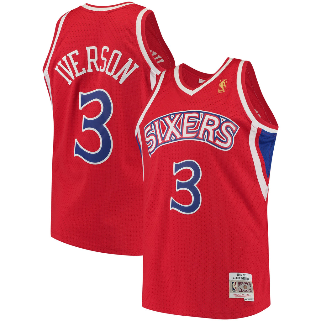 Allen Iverson Philadelphia 76ers 1996-97 Hardwood Classics Swingman Jersey - Mens