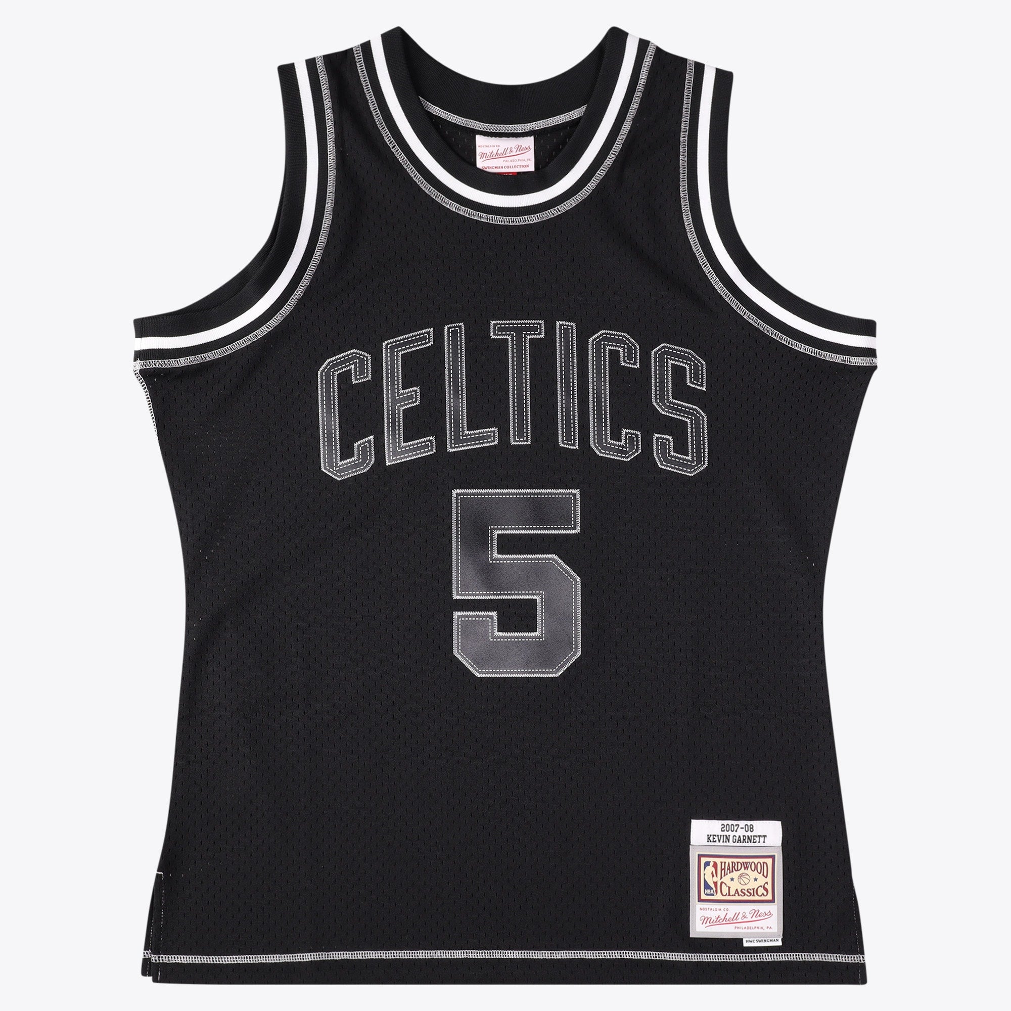 Kevin Garnett Boston Celtics 2007 Contrast 2K Swingman Jersey - Black