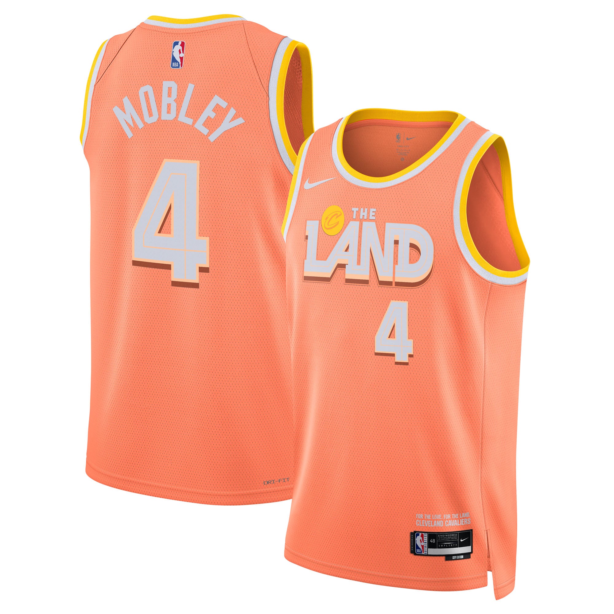 Evan Mobley Cleveland Cavaliers 2025/26 City Edition Swingman Jersey - Orange - Unisex